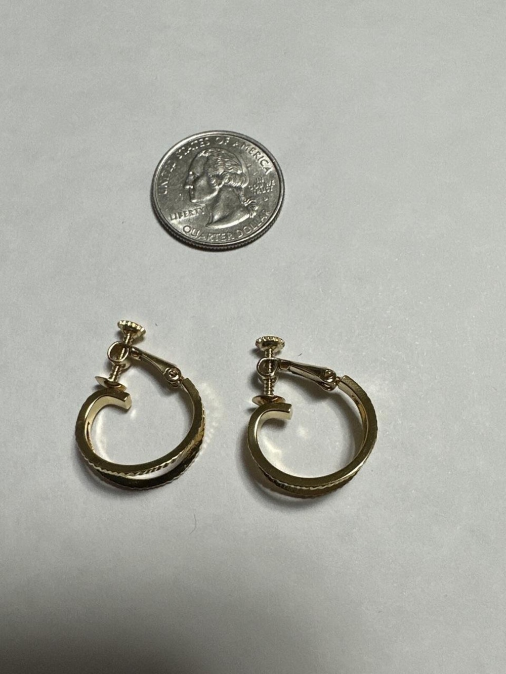Gold-Tone Clip-On Hoop Earrings - Elegant Women's Jewelry